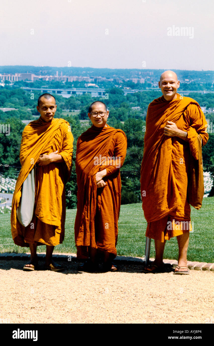 Washington DC USA Buddhist Monks Visiting Stock Photo Alamy