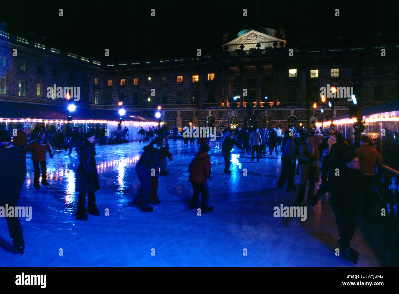 London England Somerset House Ice Rink at Christmas Stock Photo - Alamy