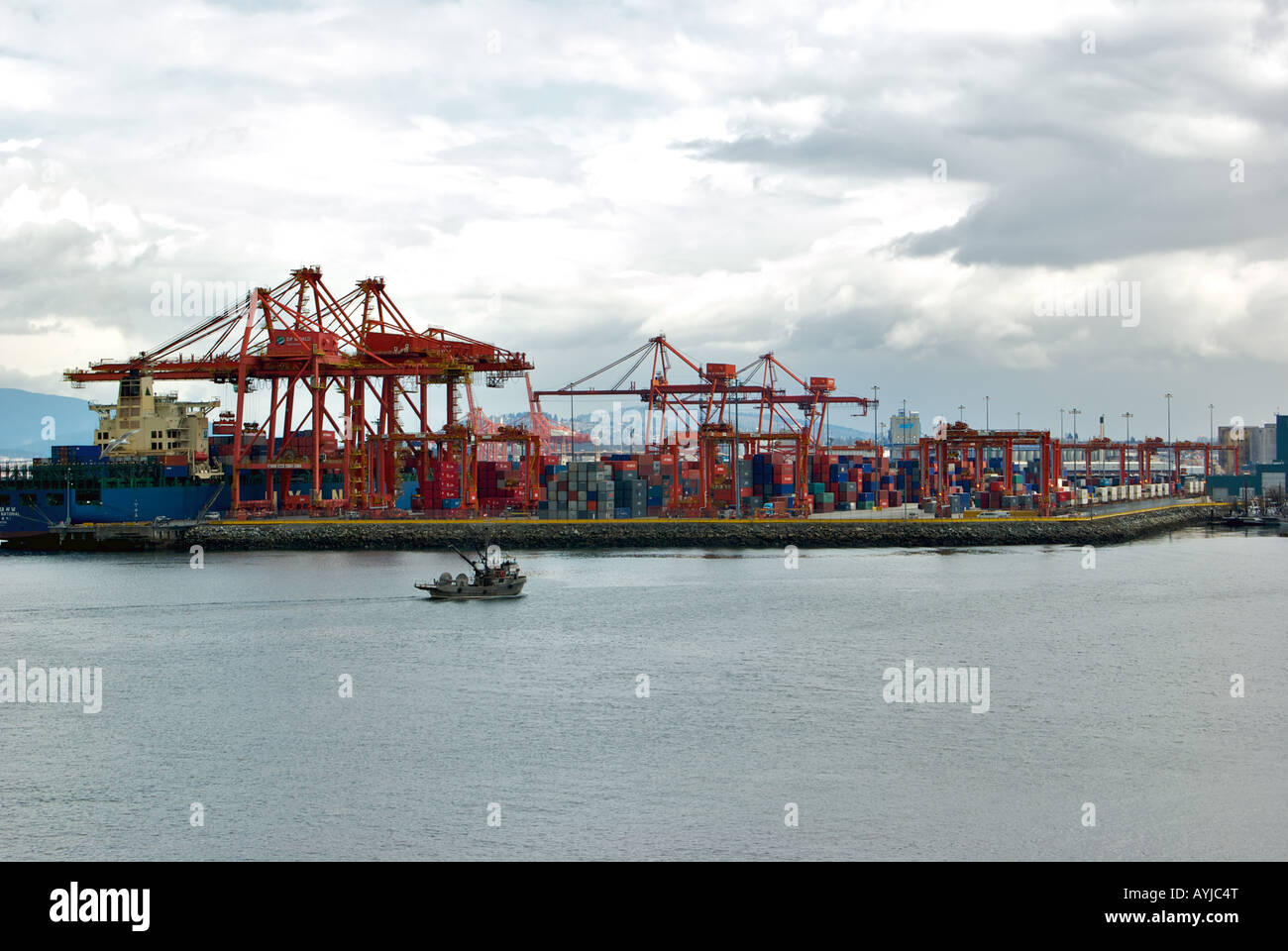 Centennial Terminals container terminal in Vancouver Canada harbour