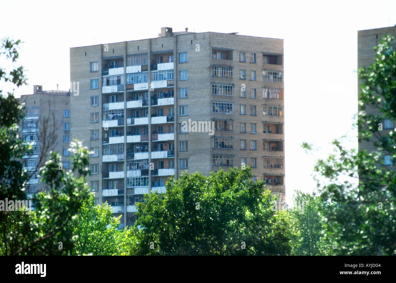 Moscow high rise social housing Russia Stock Photo Alamy