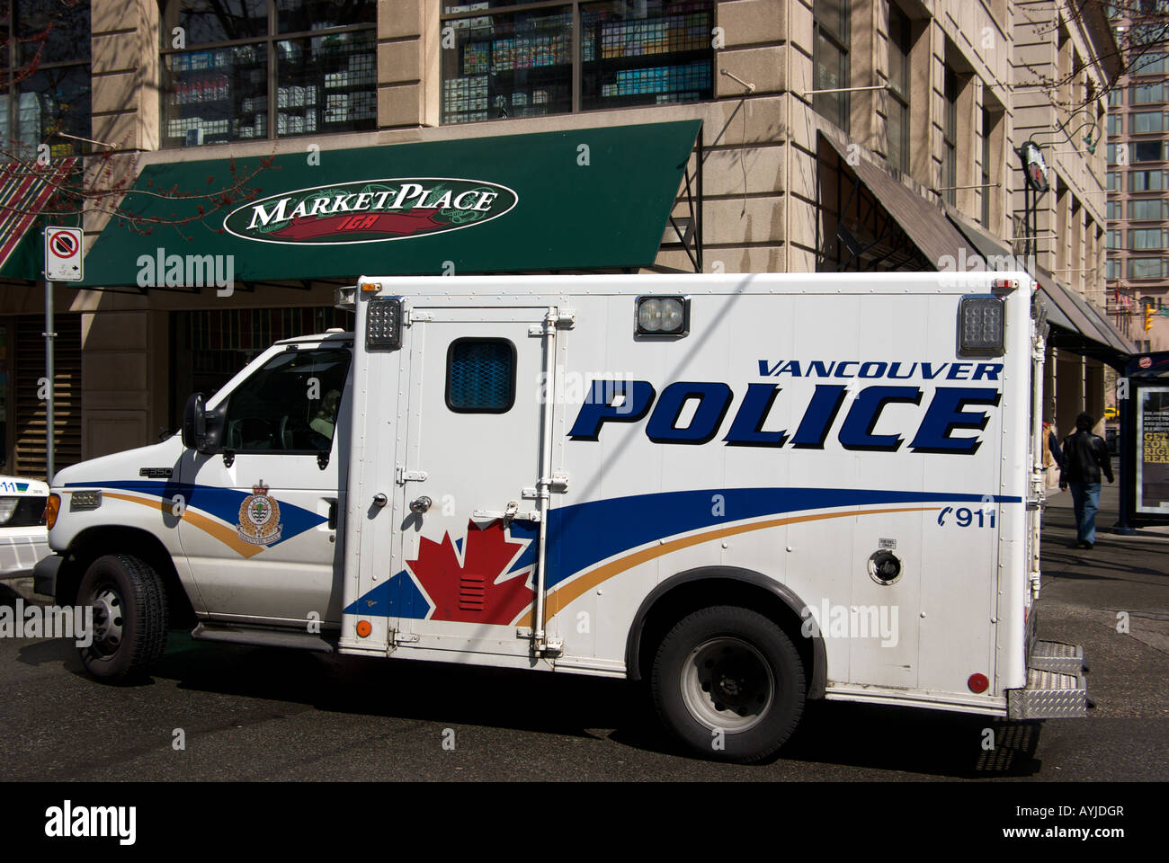 Vancouver Police paddy wagon. Stock Photo