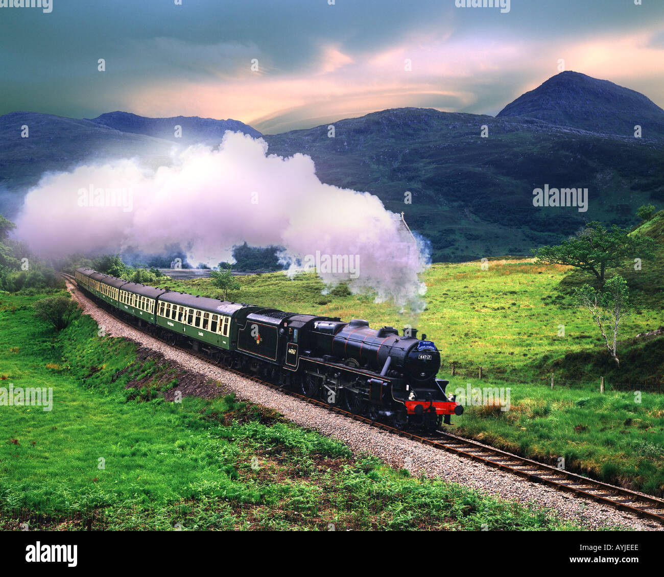 GB - SCOTLAND: 'The Jacobite' Steam Train Stock Photo