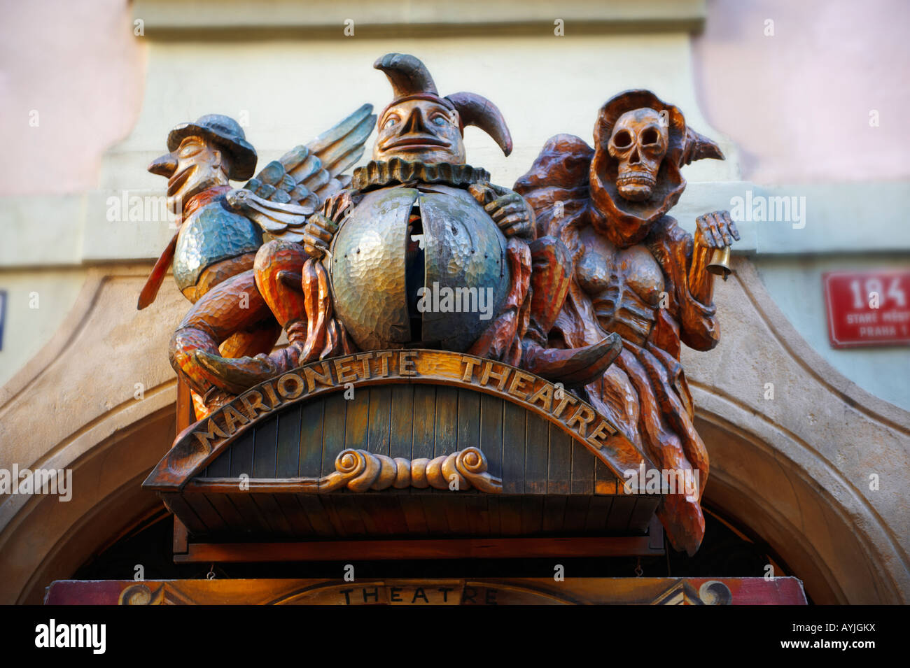 Puppet Theatre sign Prague Czech Republic Stock Photo Alamy