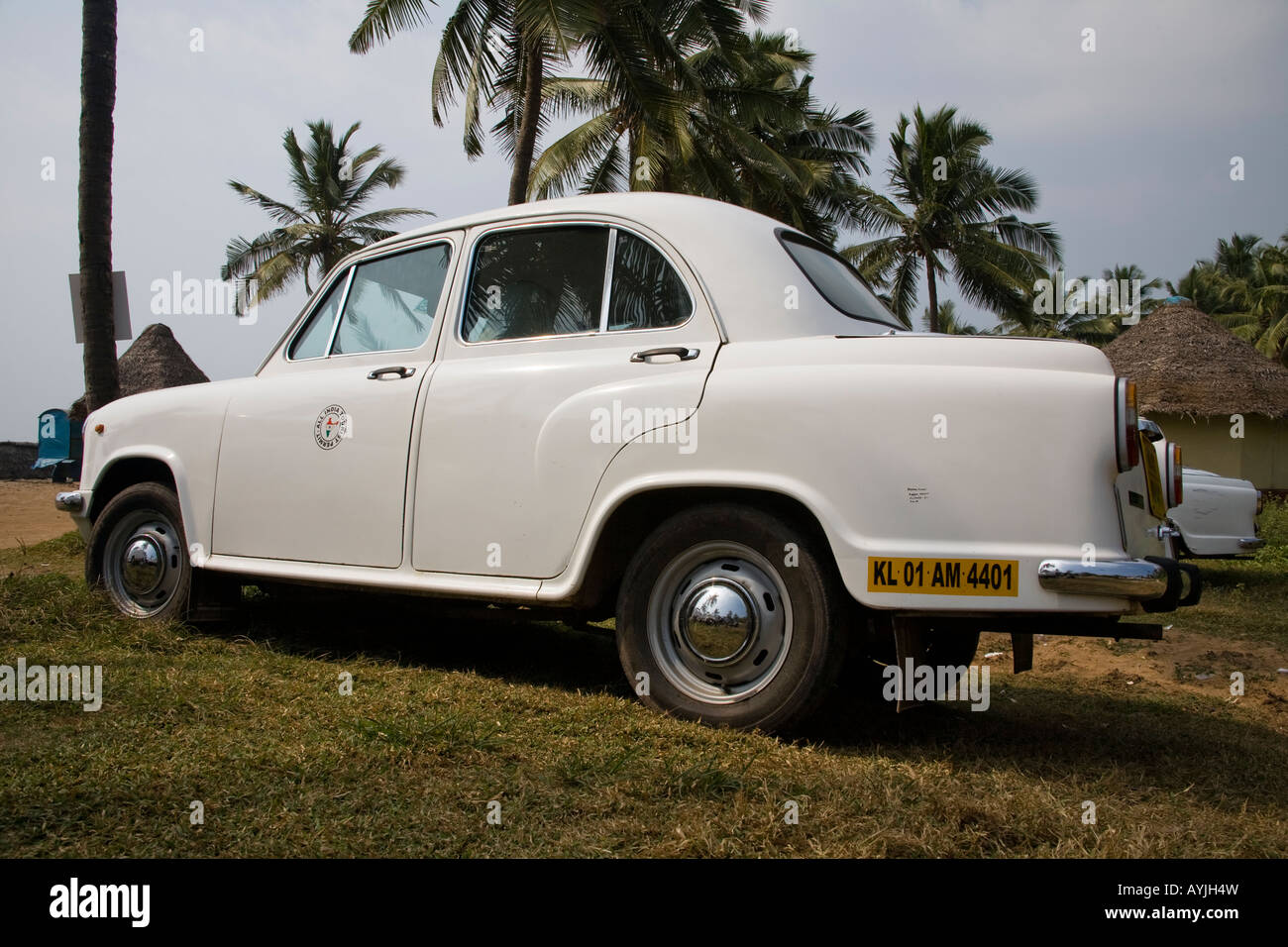 White Ambassador car, Kovalam, Kerala, India Stock Photo - Alamy