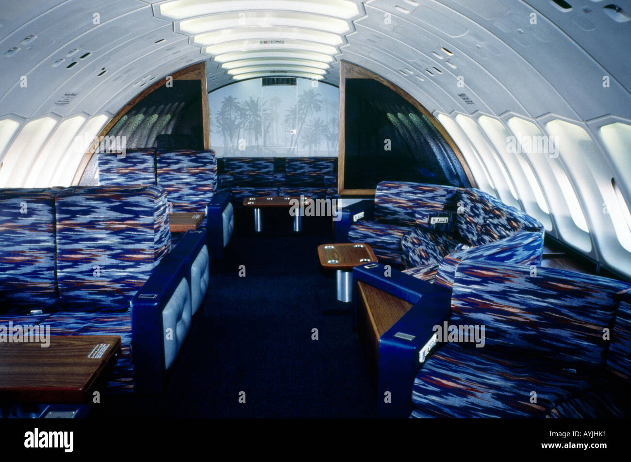 Aeroplane Cabin Stock Photo