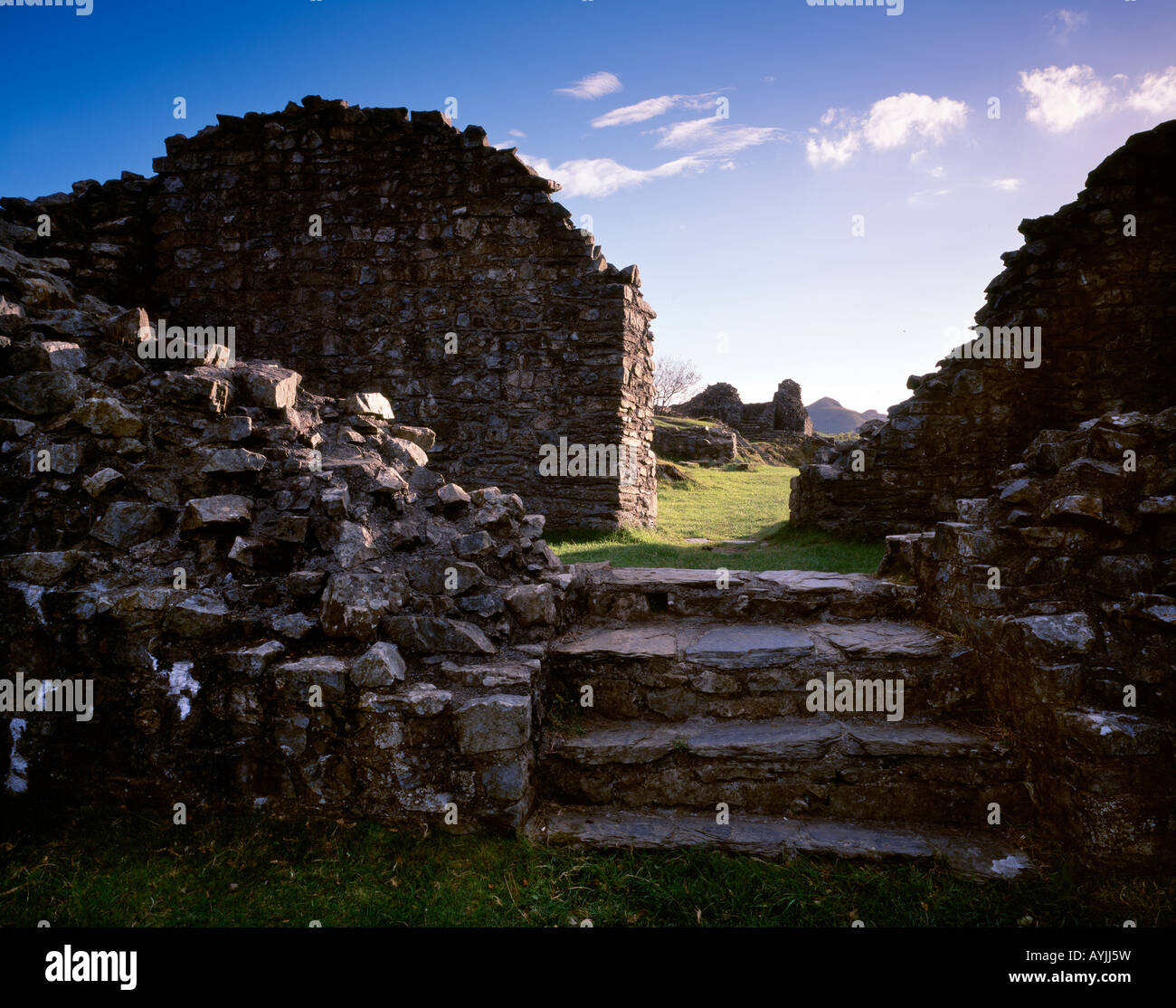 The remains of Castell-y-Bere. Snowdonia National Park. Wales Stock Photo