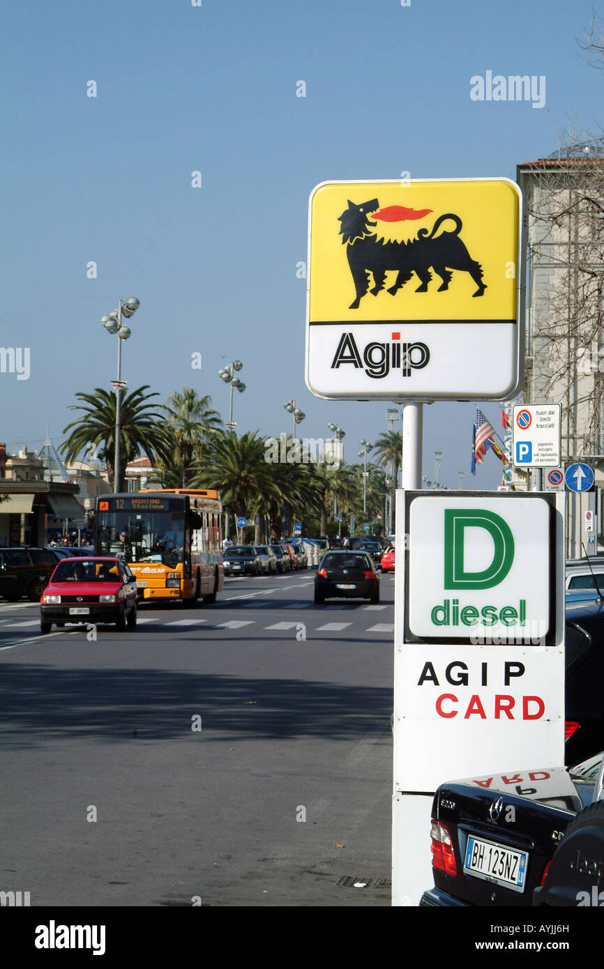 petrol station in Via Reggio Tuscany Italy Stock Photo Alamy