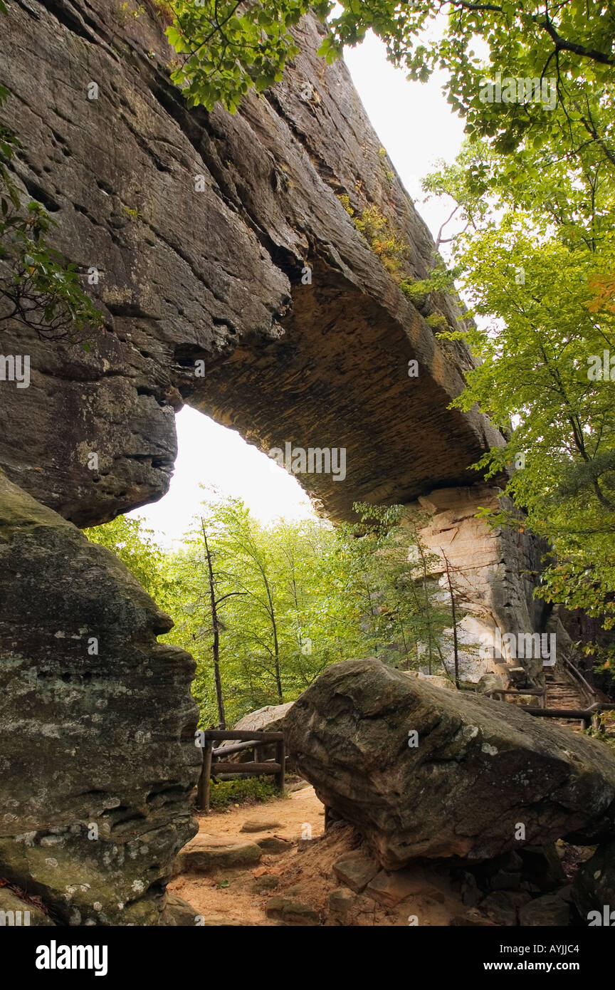 Natural Bridge Arch Natural Bridge State Resort Park Kentucky Stock Photo