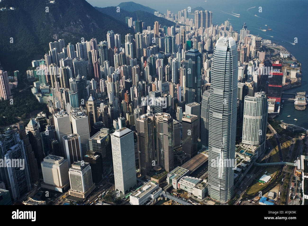 Aerial View Of Hong Kong Skyscrapers Hong Kong Stock Photo Alamy