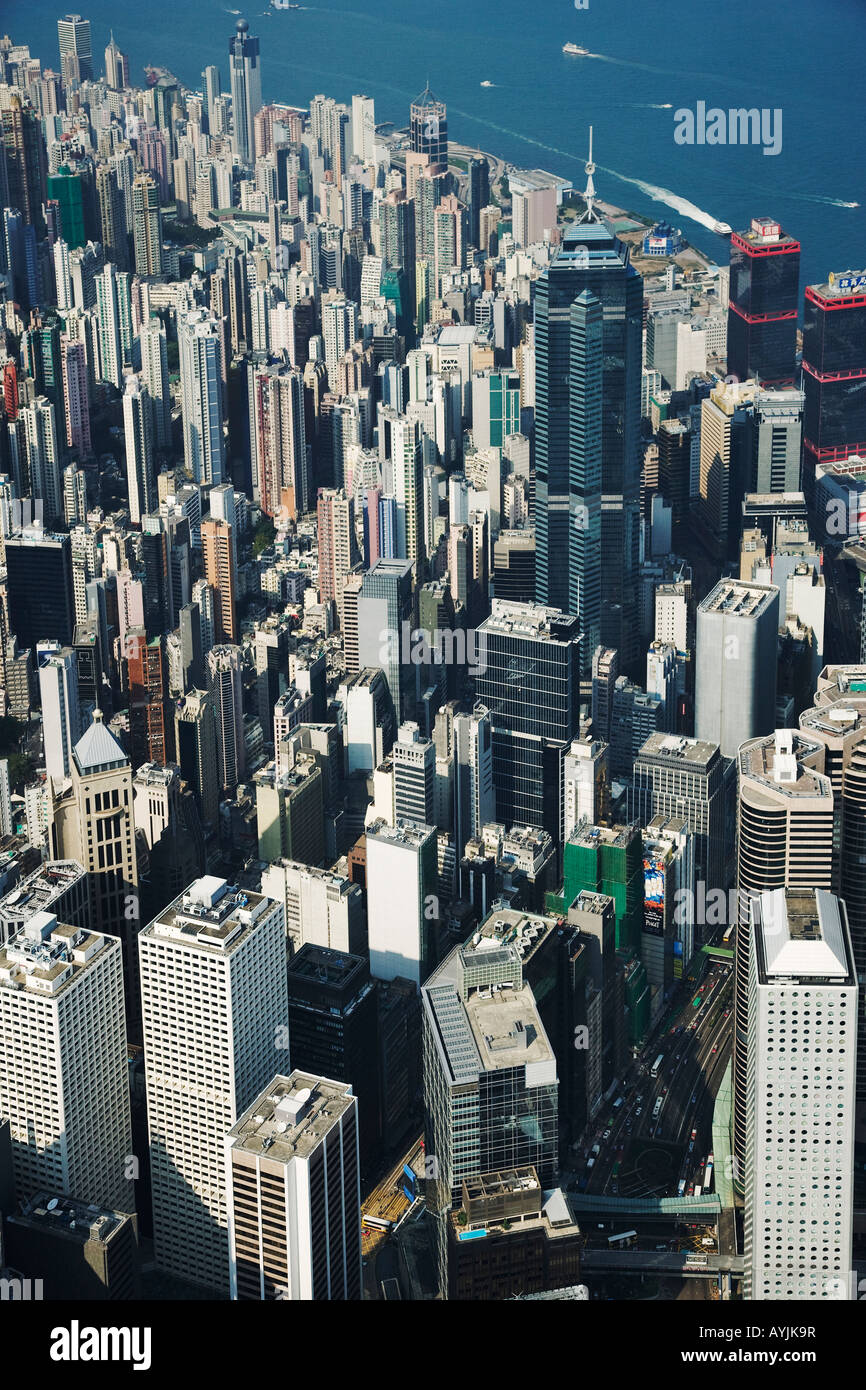Aerial view of Hong Kong skyscrapers Hong Kong Stock Photo - Alamy