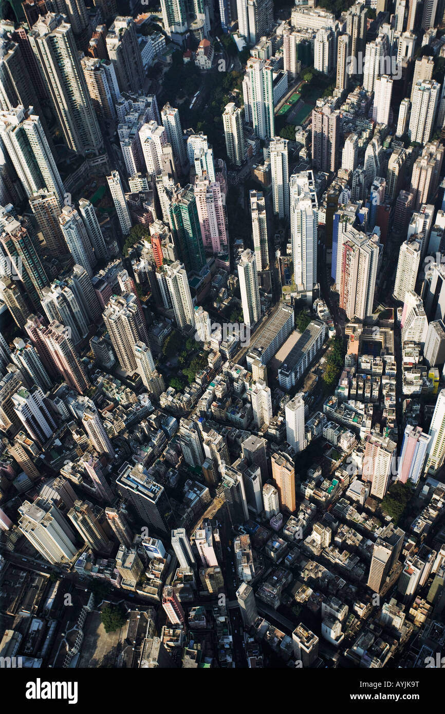 Aerial view of Hong Kong skyscrapers Hong Kong Stock Photo - Alamy