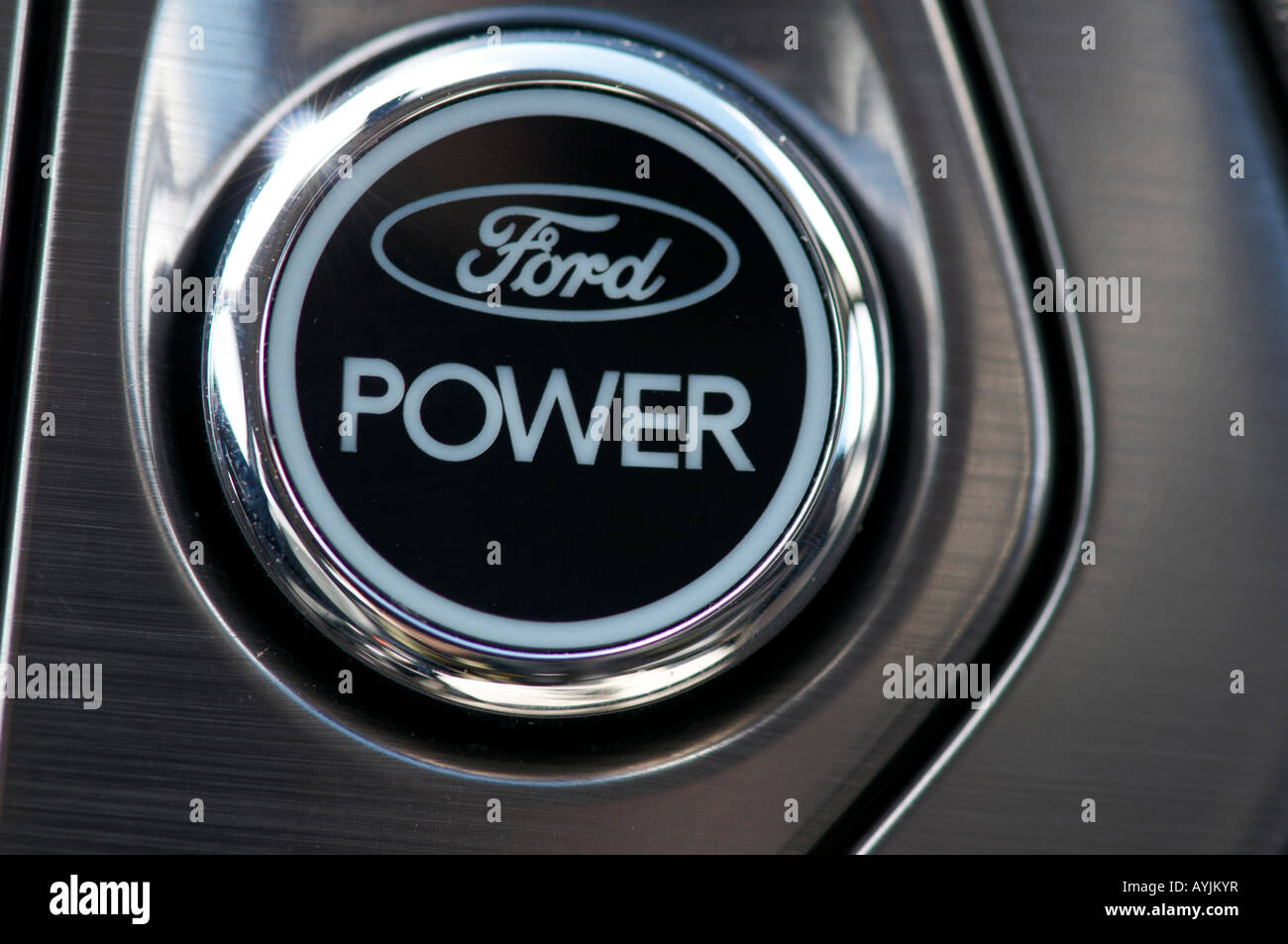 Ford Power starter button in a 2007 Ford Mondeo Titanium X Stock Photo