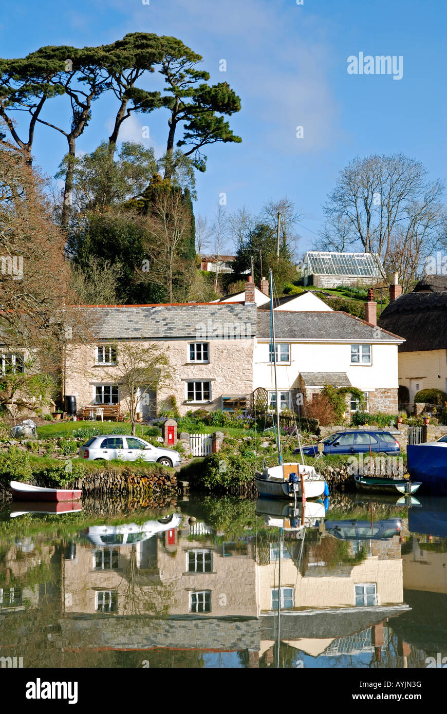 the riverside villlage of st.clement near truro,cornwall,england Stock