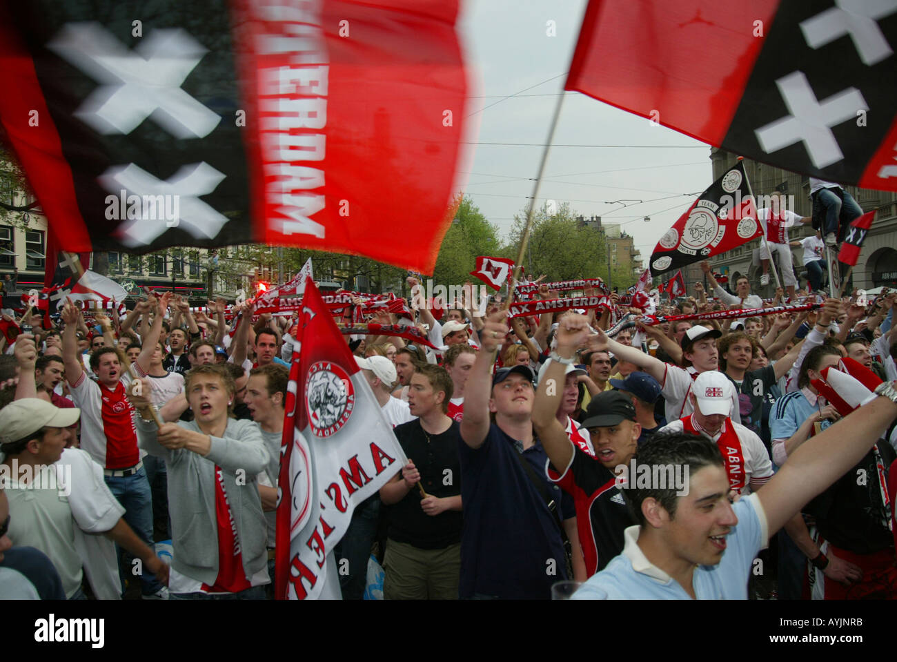 Supporters of Ajax Stock Photo