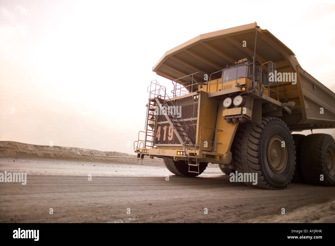 Huge Dump Truck Working In A Copper Mine Stock Photo Alamy