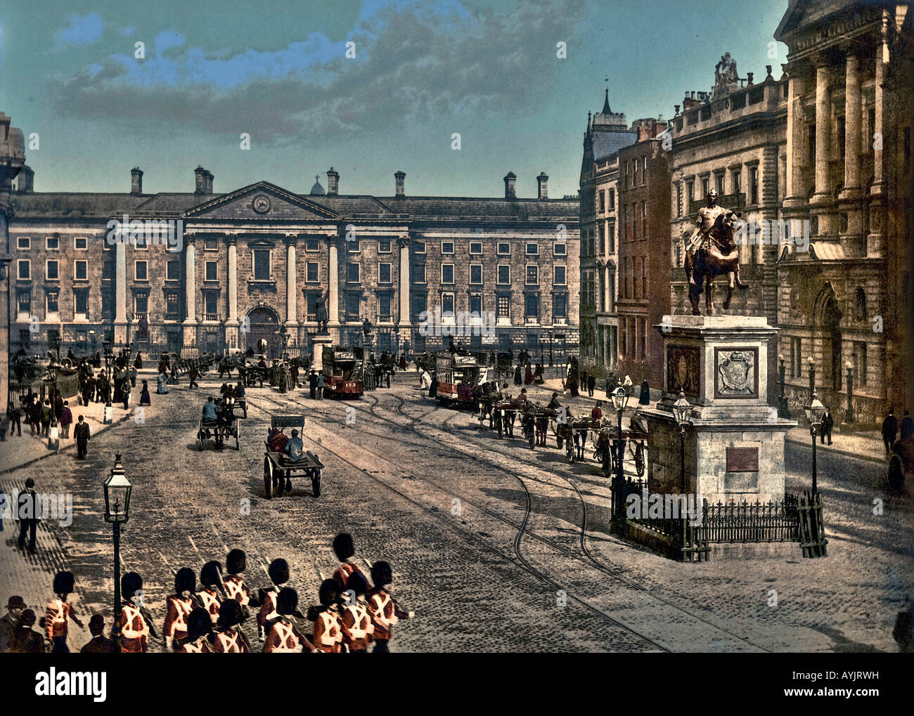 College Green Dublin Stock Photo Alamy