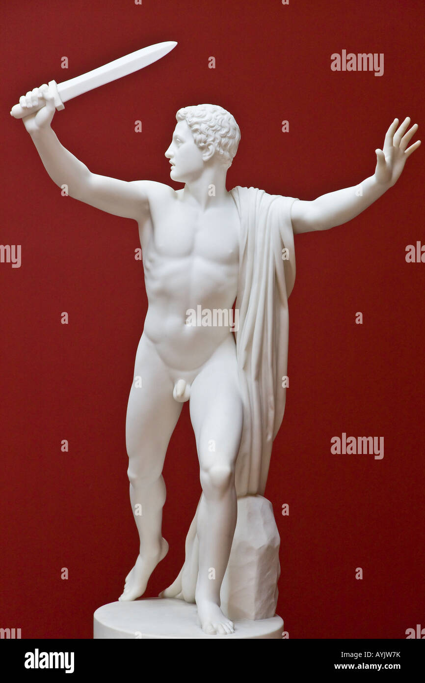 Sculpture of Orestes flees from the Eumenides Stock Photo Alamy