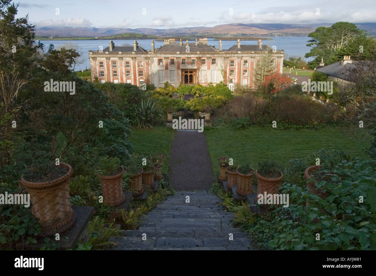 Bantry House with Bantry Bay Whiddy Island and Caha Mountains, Co. Cork