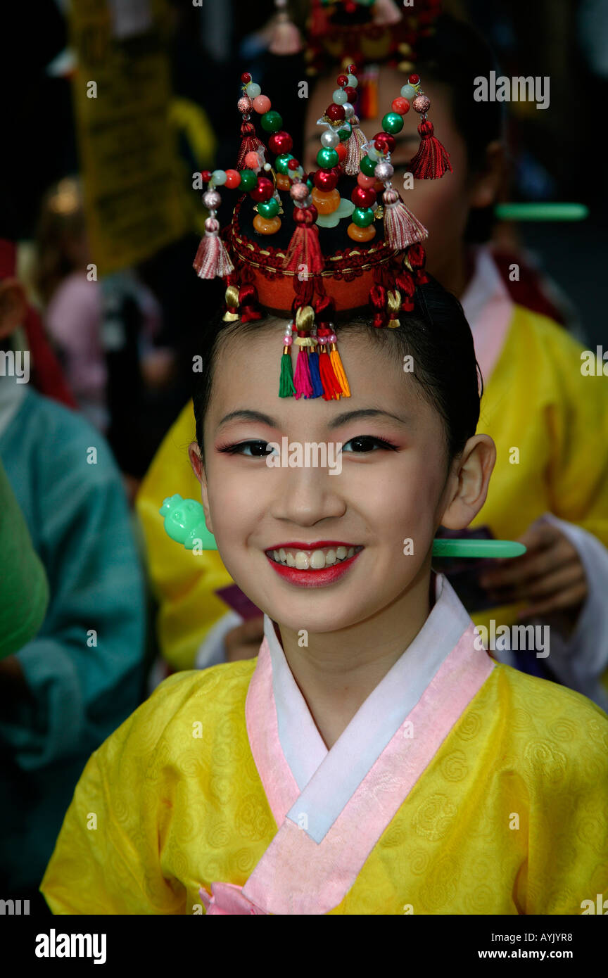 Young Korean dancer smiling Edinburgh Fringe Festival Scotland Stock Photo