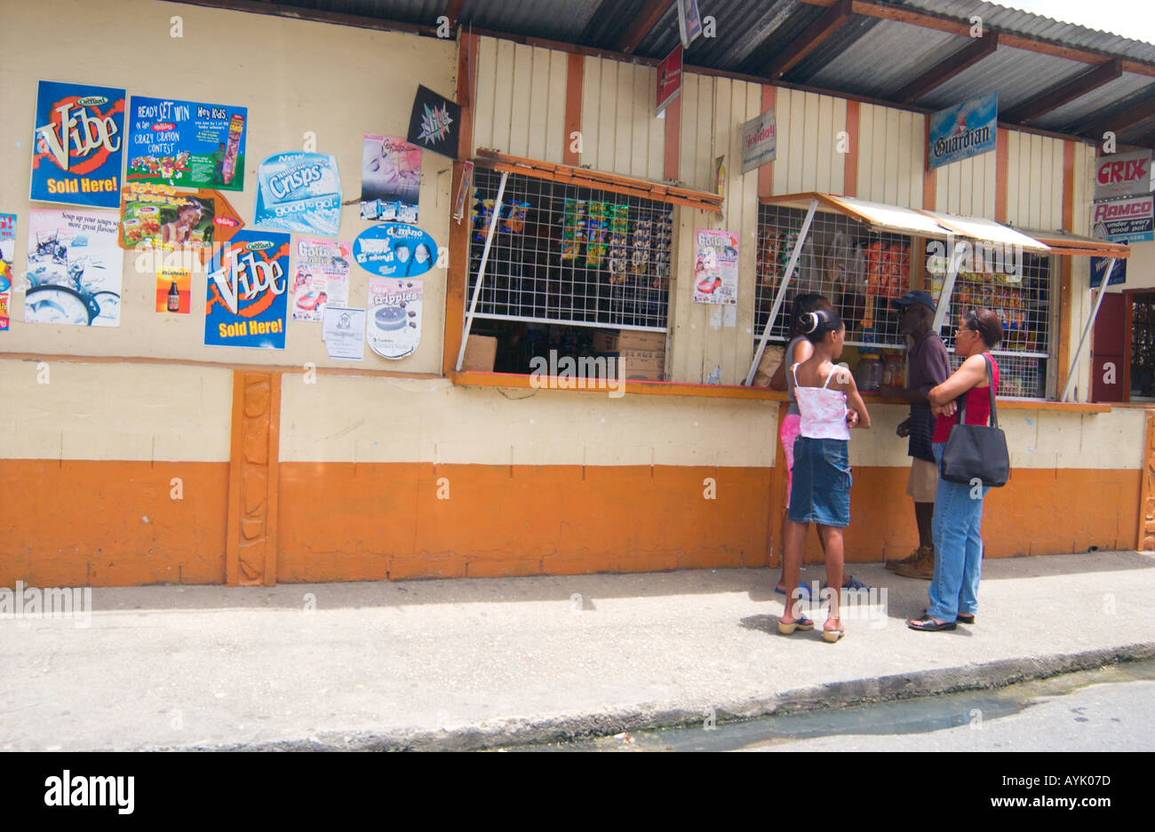 roadside store in Trinidad Stock Photo Alamy
