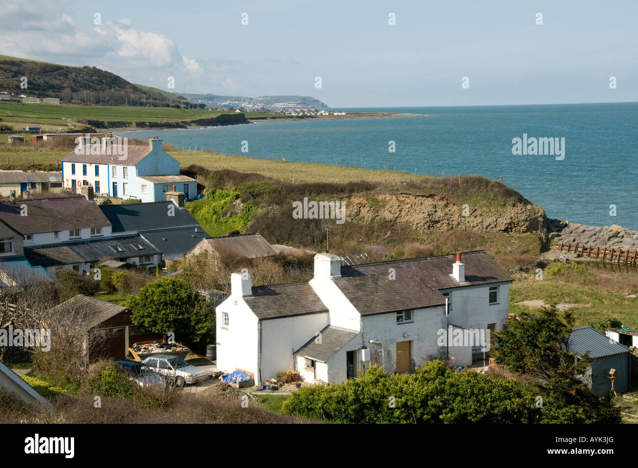 Cottages In Aberarth Village Cardigan Bay West Wales Looking South