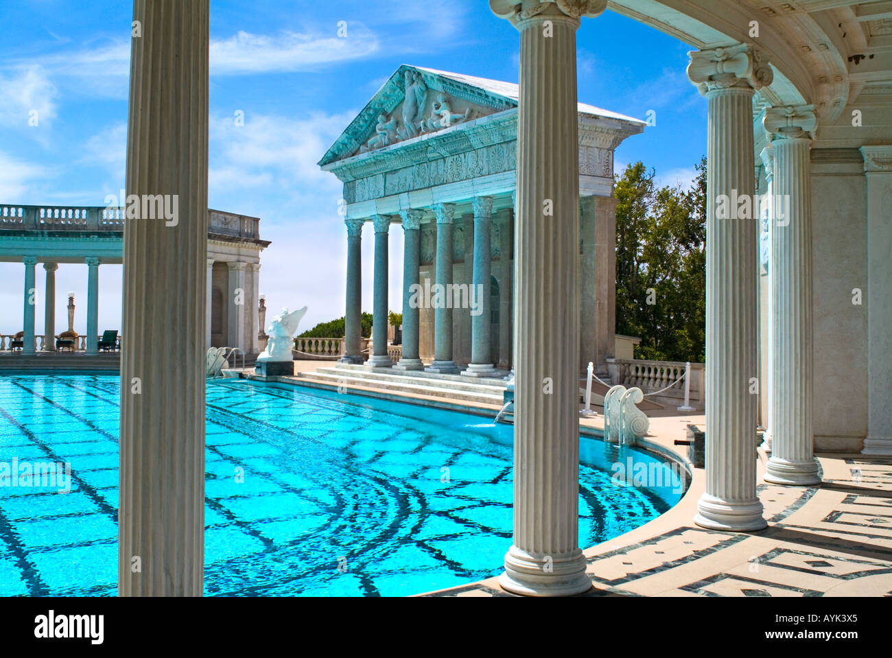 Neptune Pool at Hearst Castle Mansion located in San Simeon California USA Stock Photo
