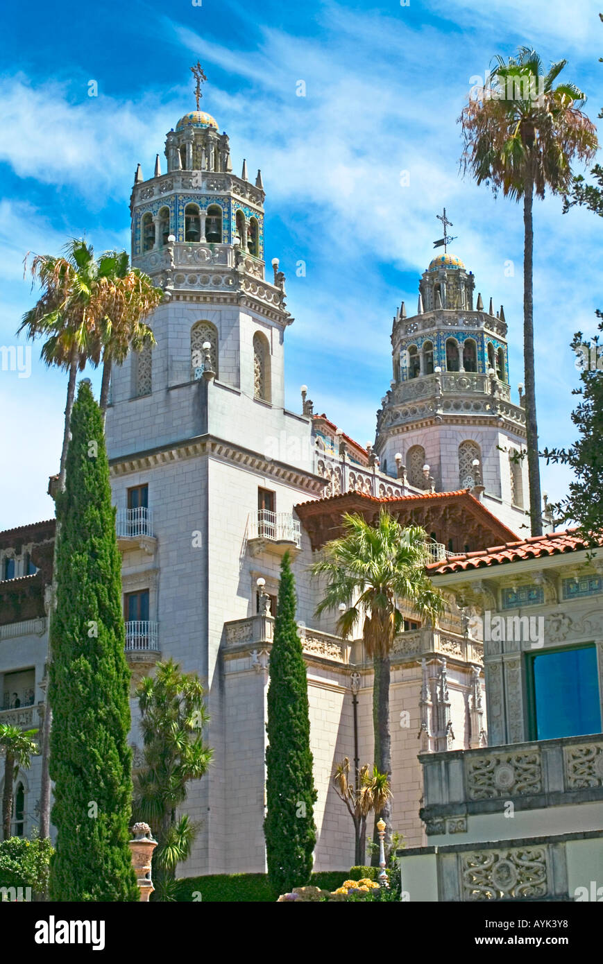 Hearst Castle Mansion owned by William Randolph Hearst located in San Simeon California USA Stock Photo