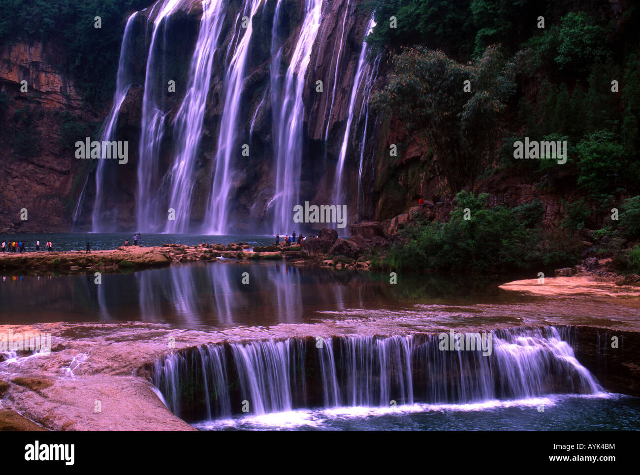 Guizhou's Huangguoshu Falls, highest water fall in China Stock Photo