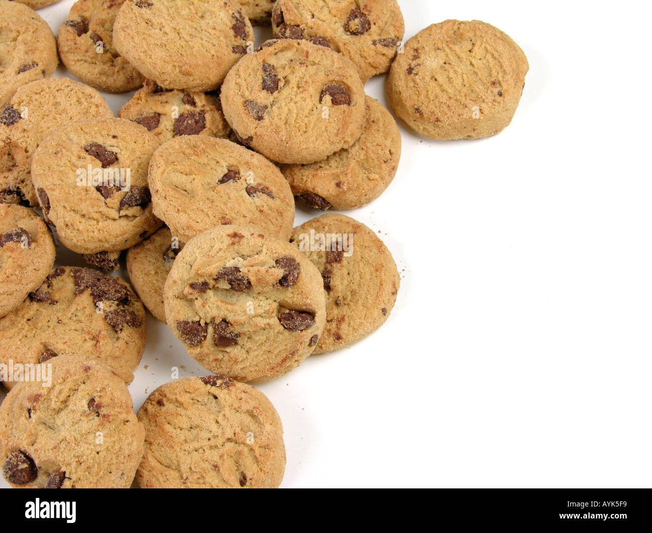 Mini Chocolate Chip Cookies Stock Photo Alamy
