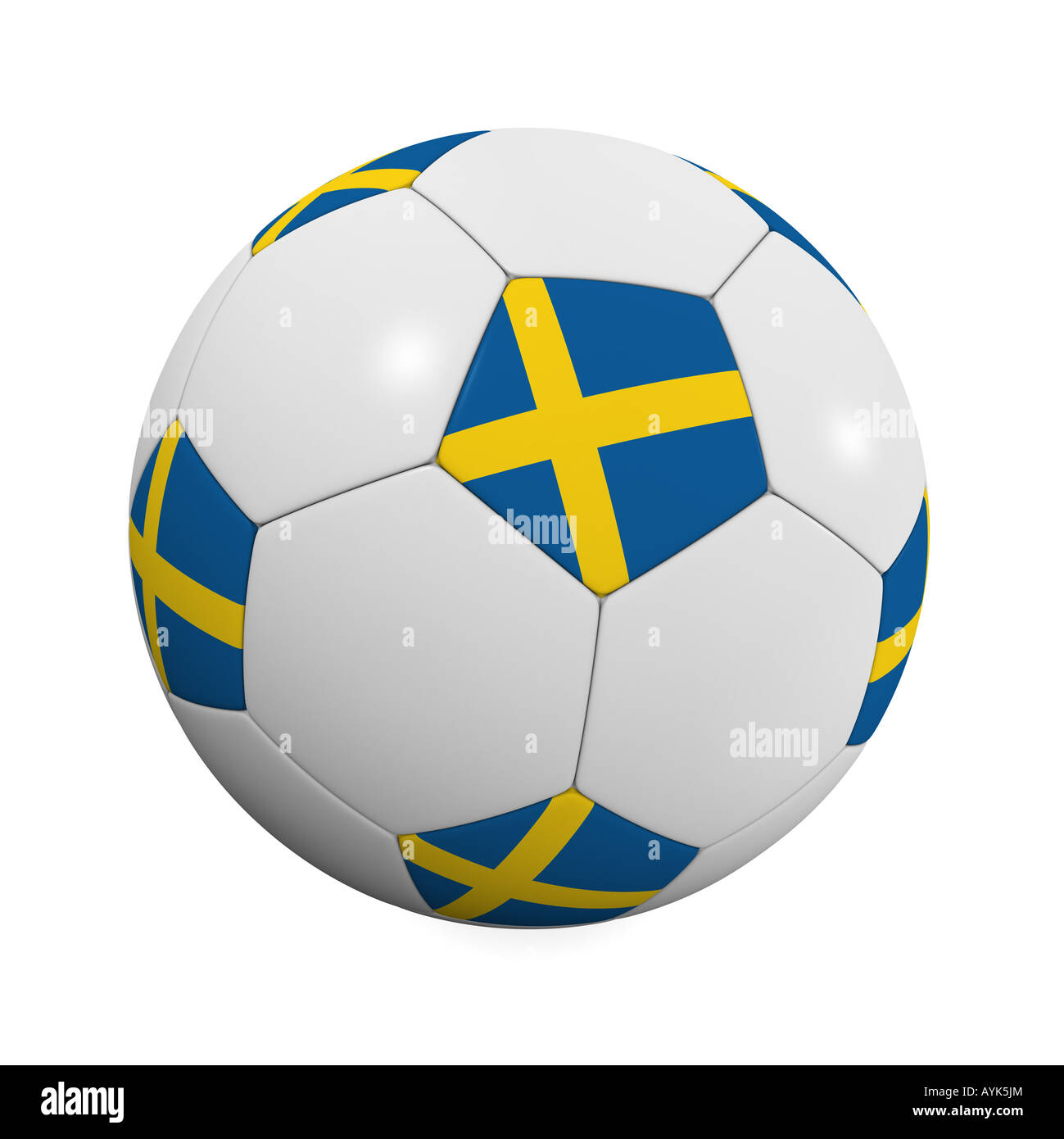 Swedish Soccer Ball Stock Photo