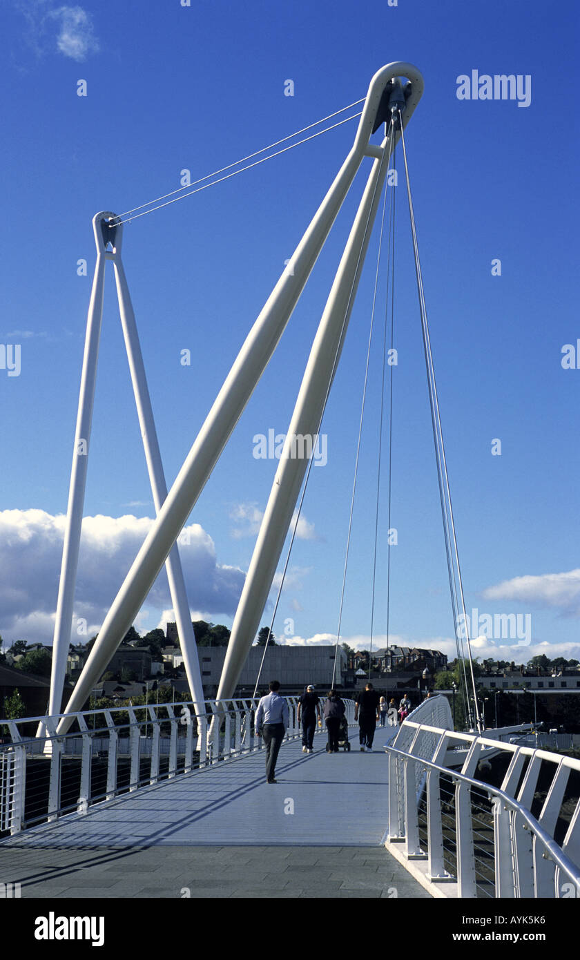 Pedestrian cycle bridge over river usk hi-res stock photography and ...