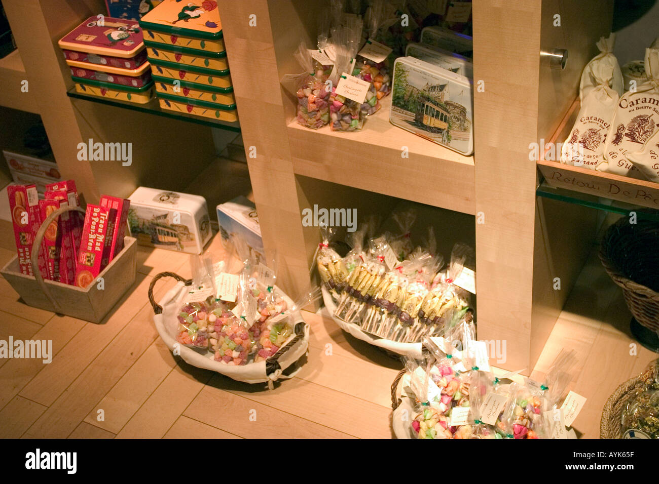 gifts shop in nantes airport zone  Stock Photo