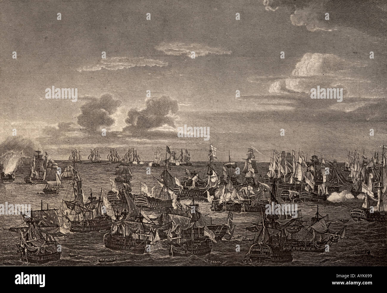 The Battle of Trafalgar 1805 Stock Photo - Alamy