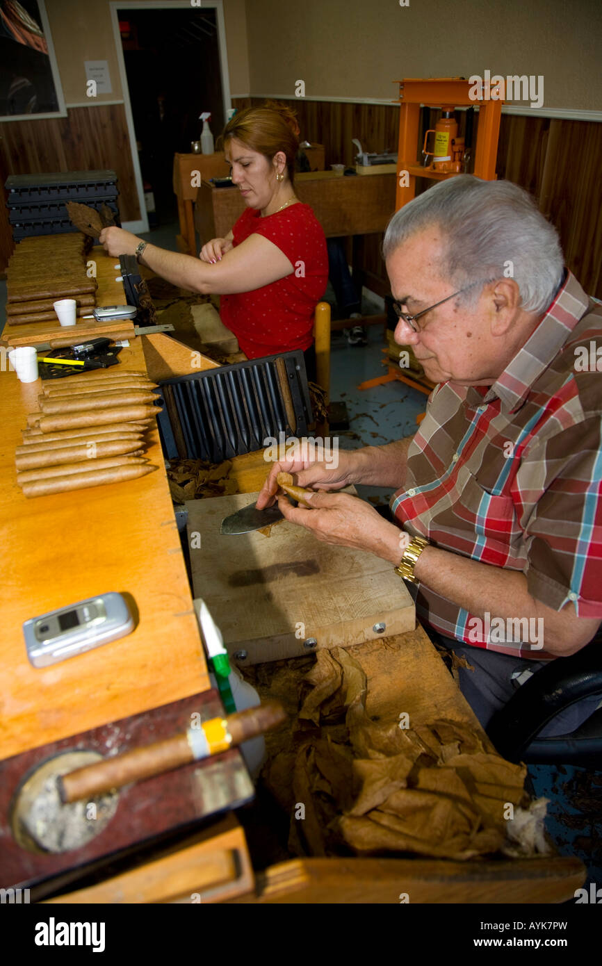 Hand rolled Cuban Cigars made in Ybor City Florida, USA Stock Photo Alamy