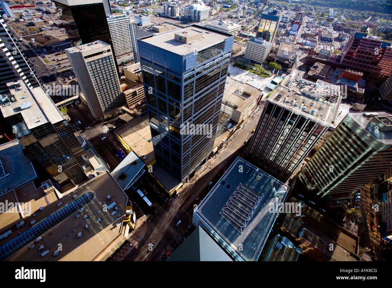 Aerial of downtown Edmonton, Alberta, Canada Stock Photo Alamy