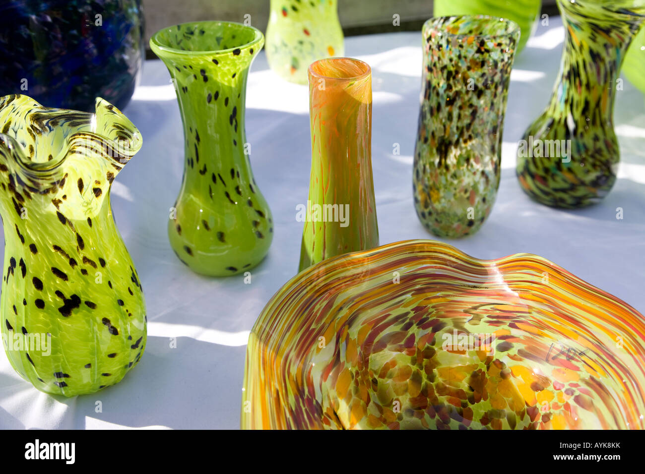 Seattle Washington State USA Decorative glass vessels on display for