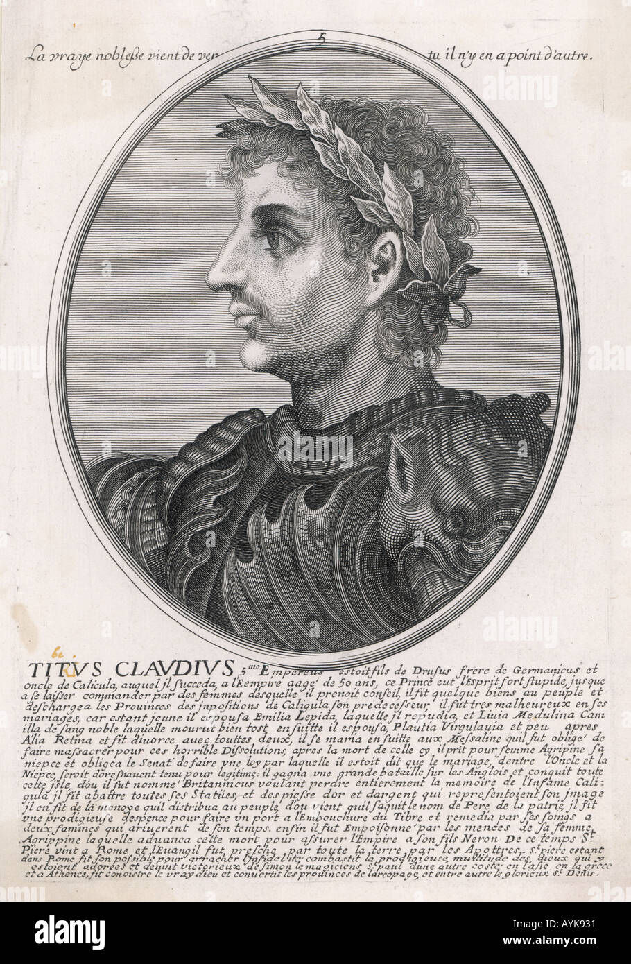 Emperor Claudius I Stock Photo