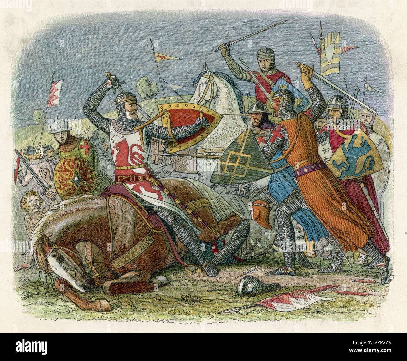 Battle Of Evesham 1265 Stock Photo