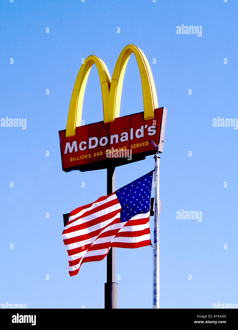 Billions of burgers sold according to this McDonald's sign in USA Stock Photo