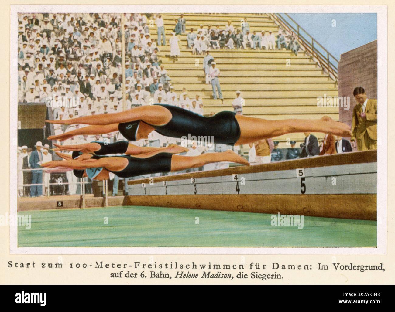 Olympics 1932 Swimming Stock Photo Alamy