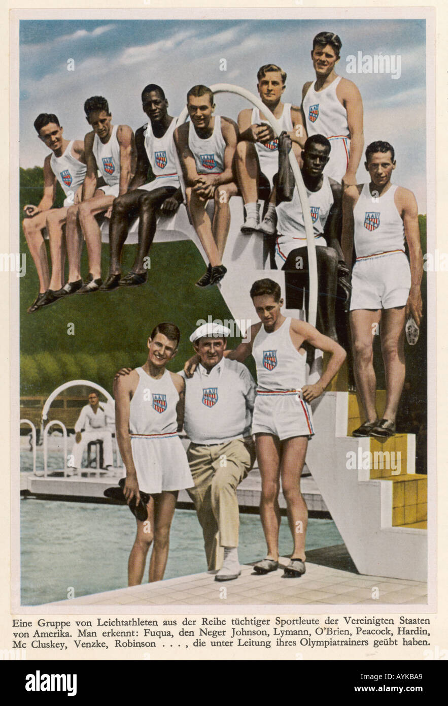 Olympics 1936 Americans Stock Photo Alamy