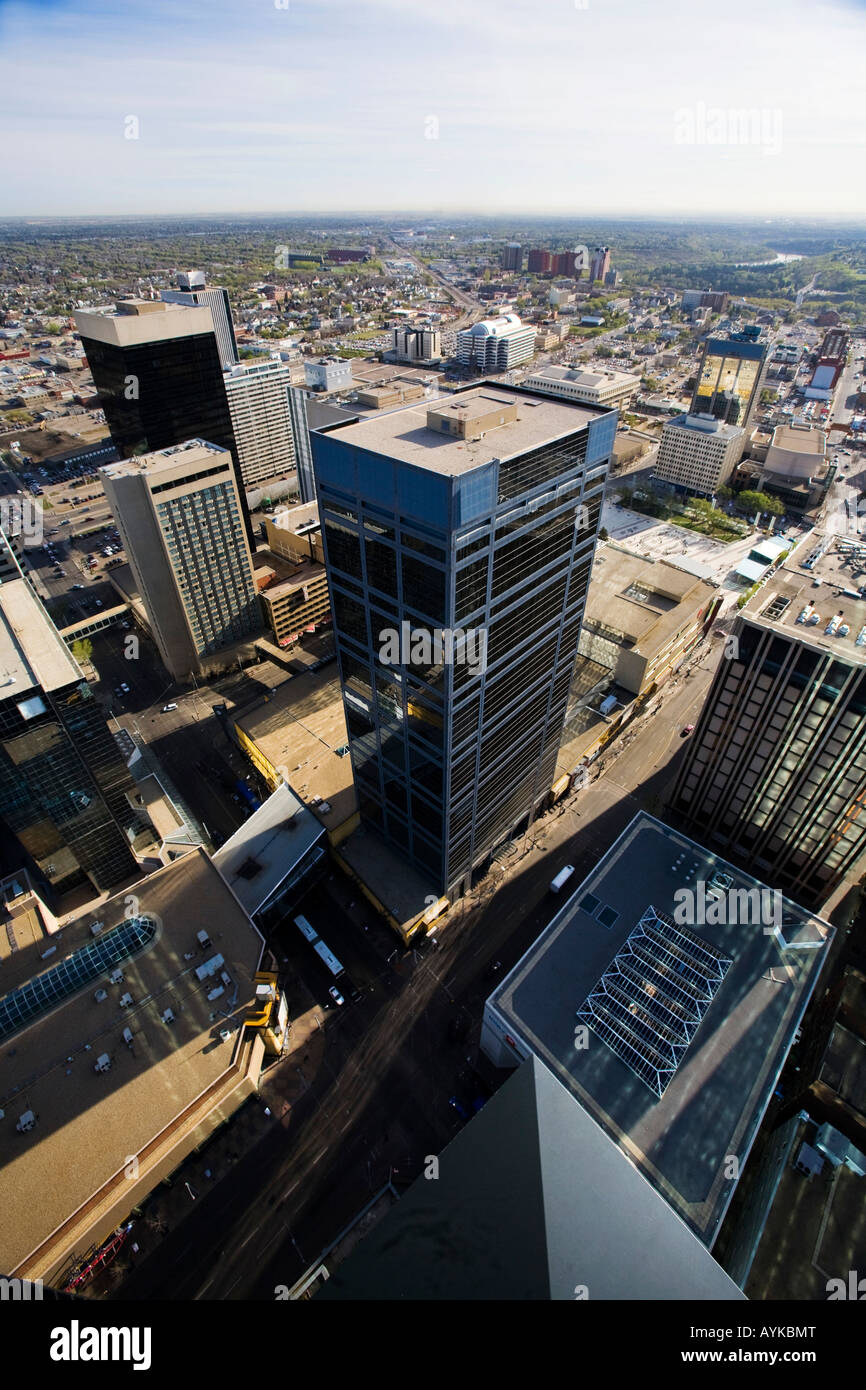 Aerial of downtown Edmonton, Alberta, Canada Stock Photo Alamy