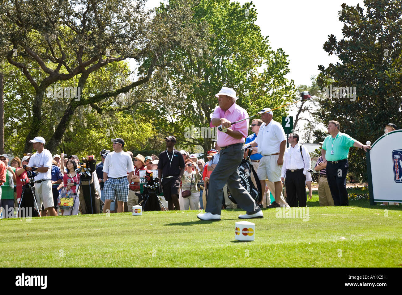 Arnold Palmer in his own Golf Tournament at Bayhill in Florida Stock