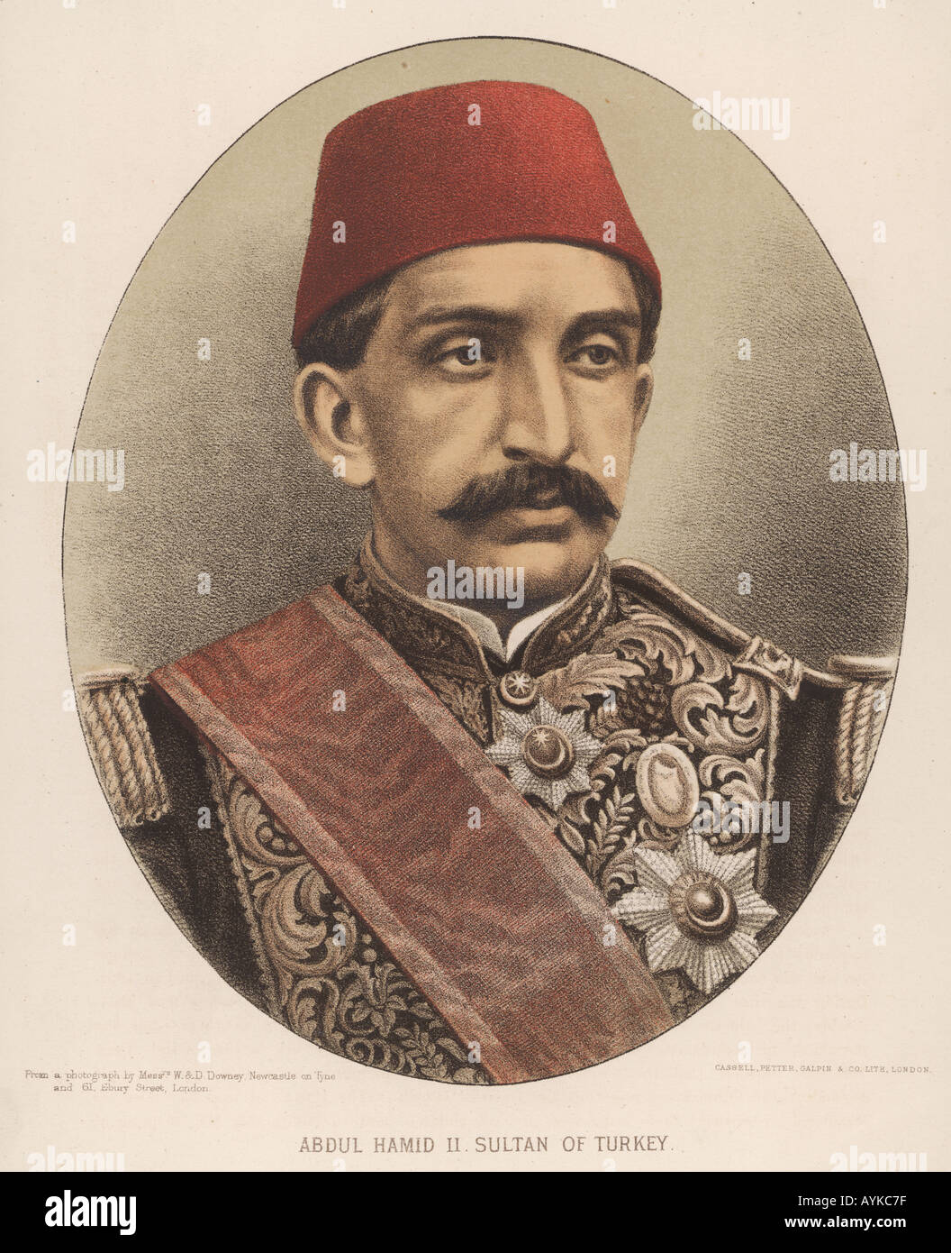1890 Photo-Ottoman Empire-Abdulhamit II-Sultan of the Turks-Abdul Hamid II 