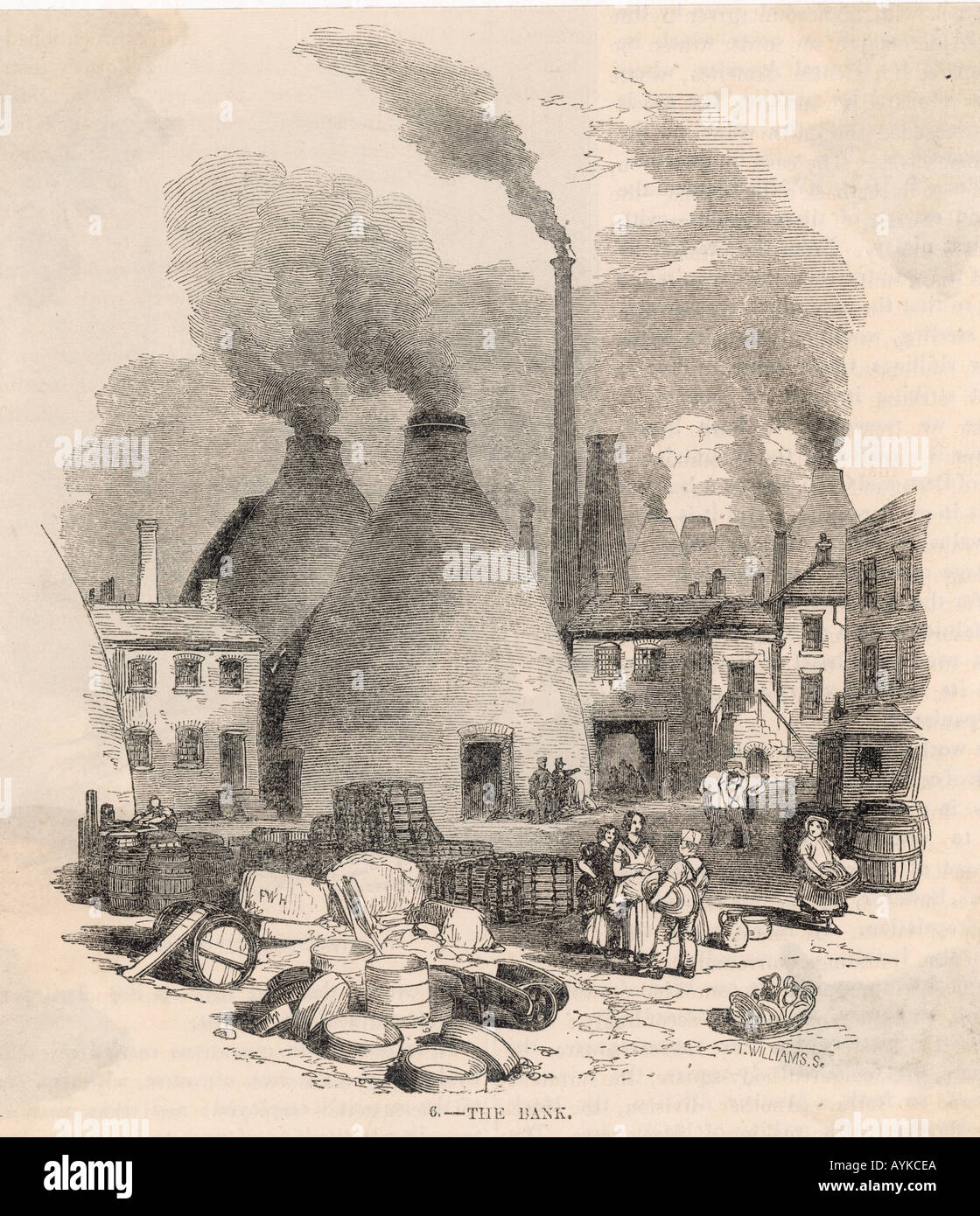 Staffs Potteries 1852 Stock Photo