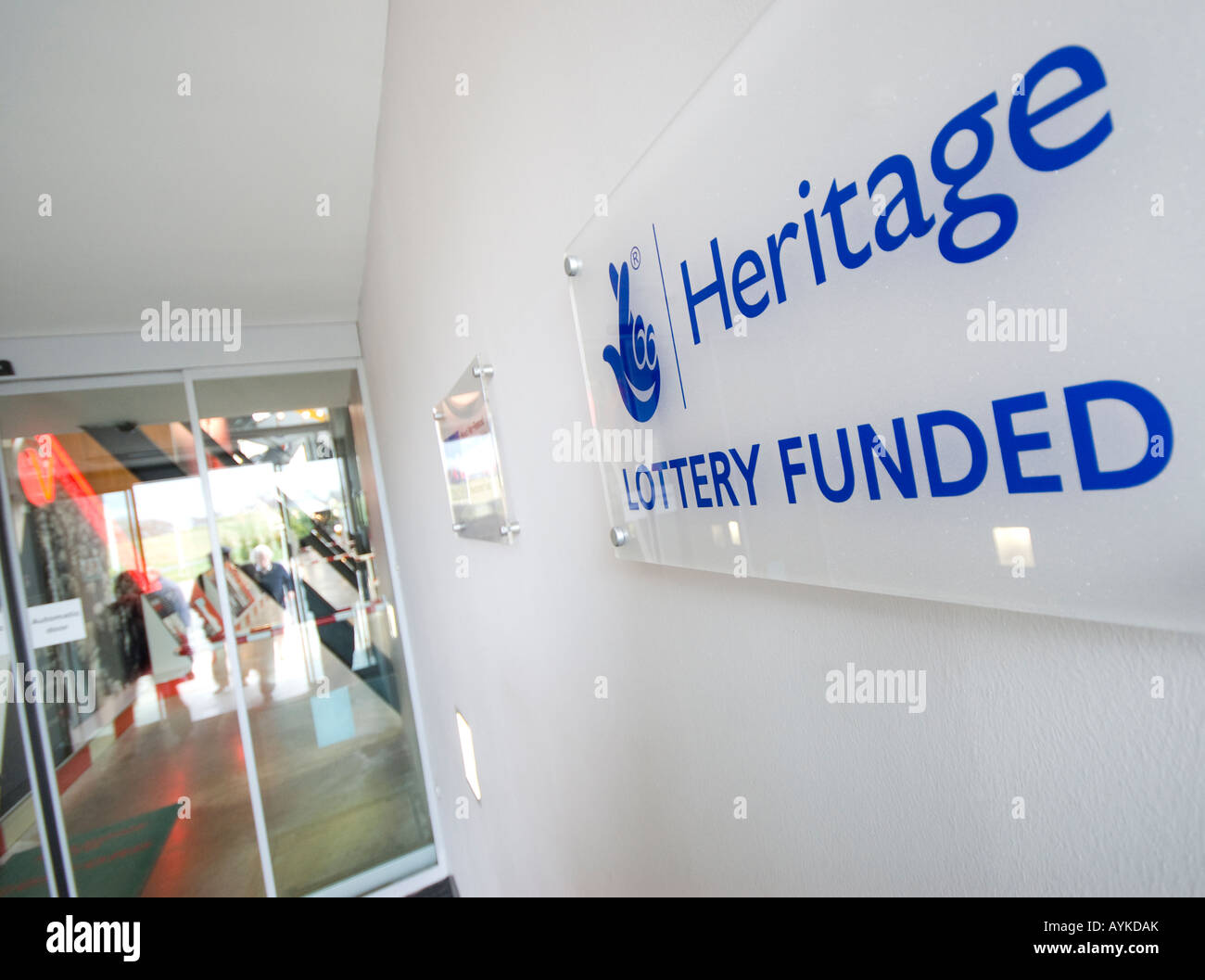 Heritage Lottery Funded sign Stock Photo
