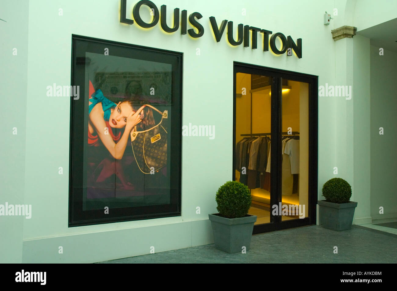Louis Vuitton shop in Antwerp Belgium Europe Stock Photo