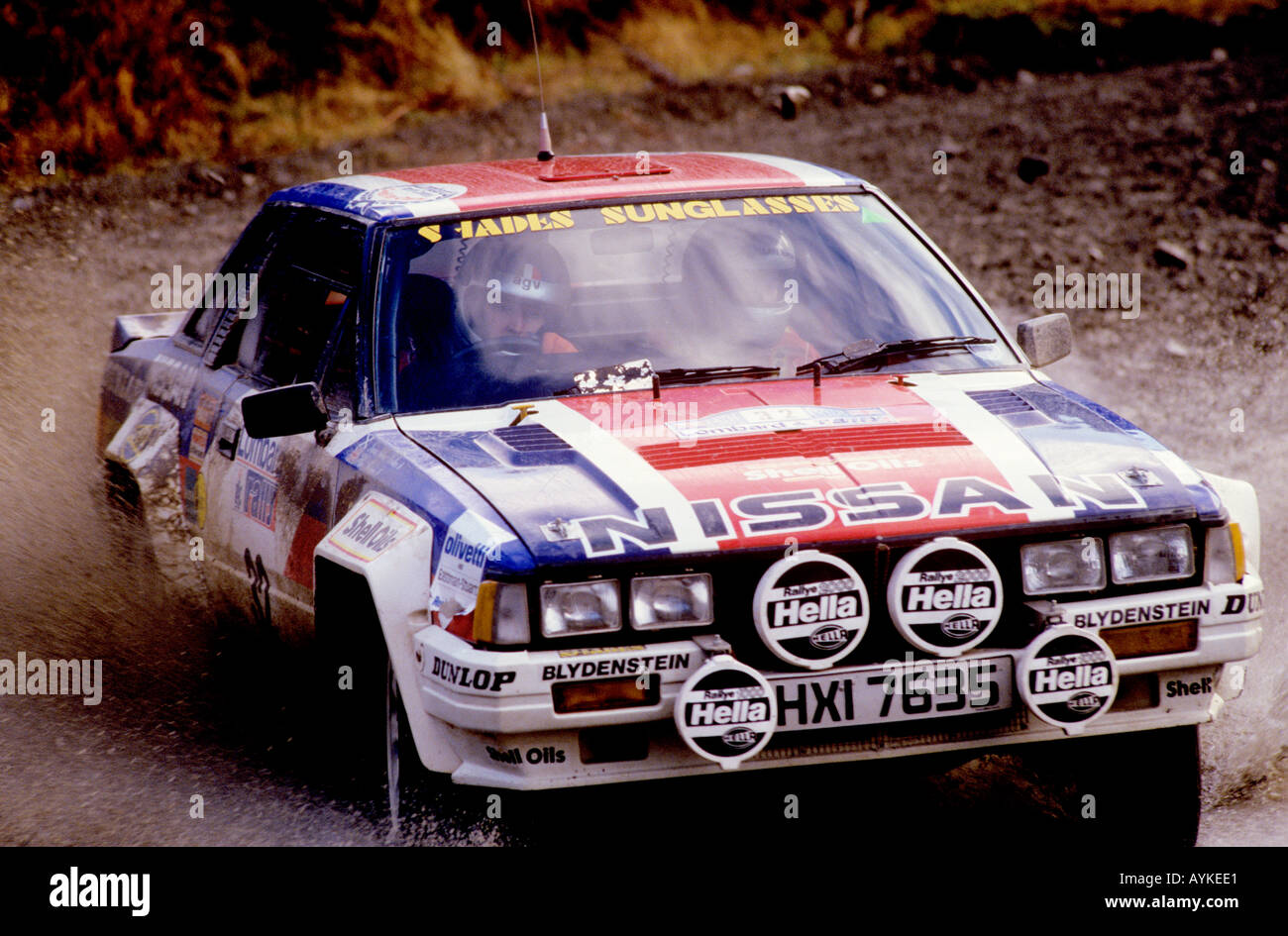 Louise Aitken Walker driving Nissan 240RS during Lombard RAC Rally UK Stock Photo
