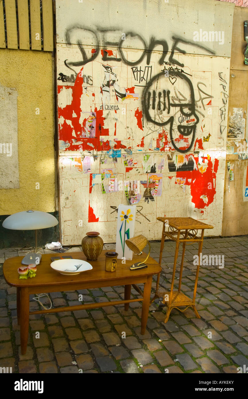 Second hand shop in Marolles district in Brussels Belgium Europe Stock