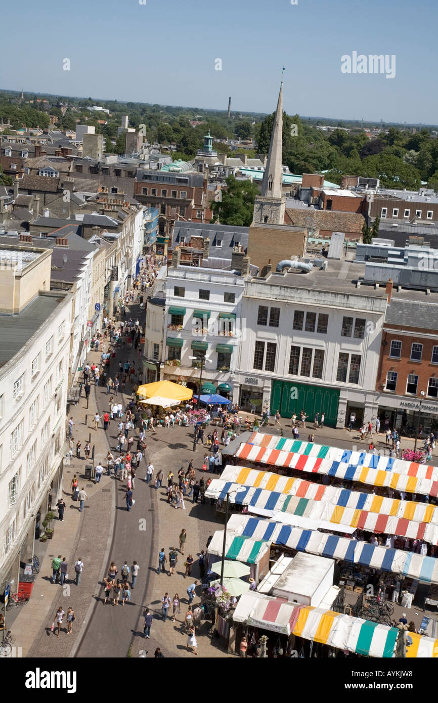 Market Hill Cambridge England Stock Photo Alamy